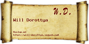 Will Dorottya névjegykártya