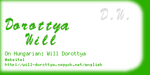 dorottya will business card